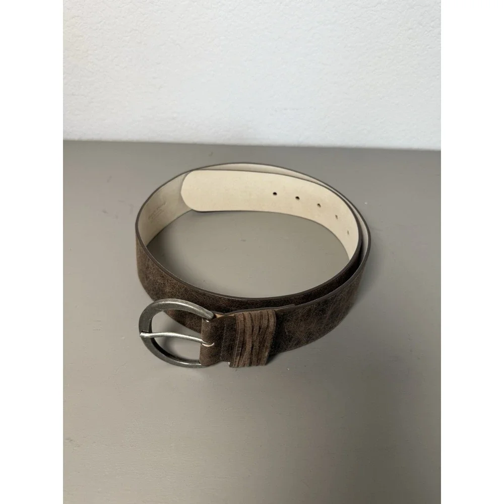 Streets Ahead Women's Brown Leather Silver Western Belt Size Medium‎ USA